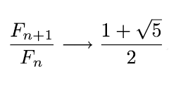 the limit of the ratio of consecutive fibonacci terms is the golden ratio